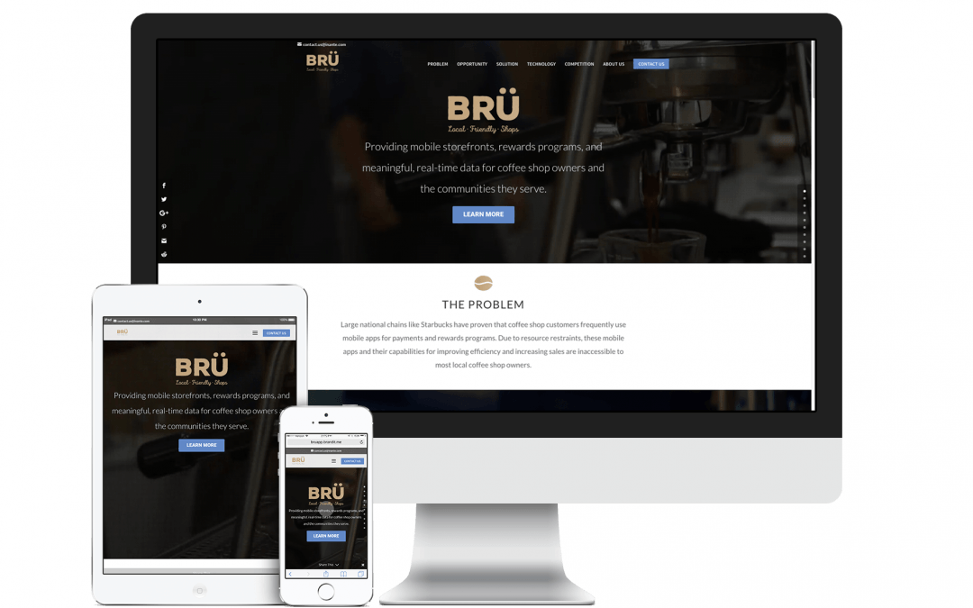 BRU App Landing Page
